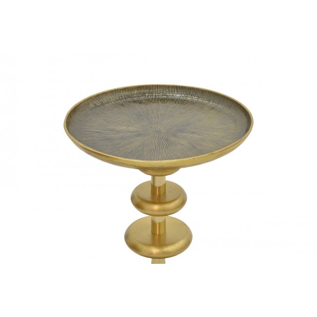 Βοηθητικό τραπέζι "TREGO" από μέταλλο σε χρυσό/μαύρο χρώμα Φ39x55