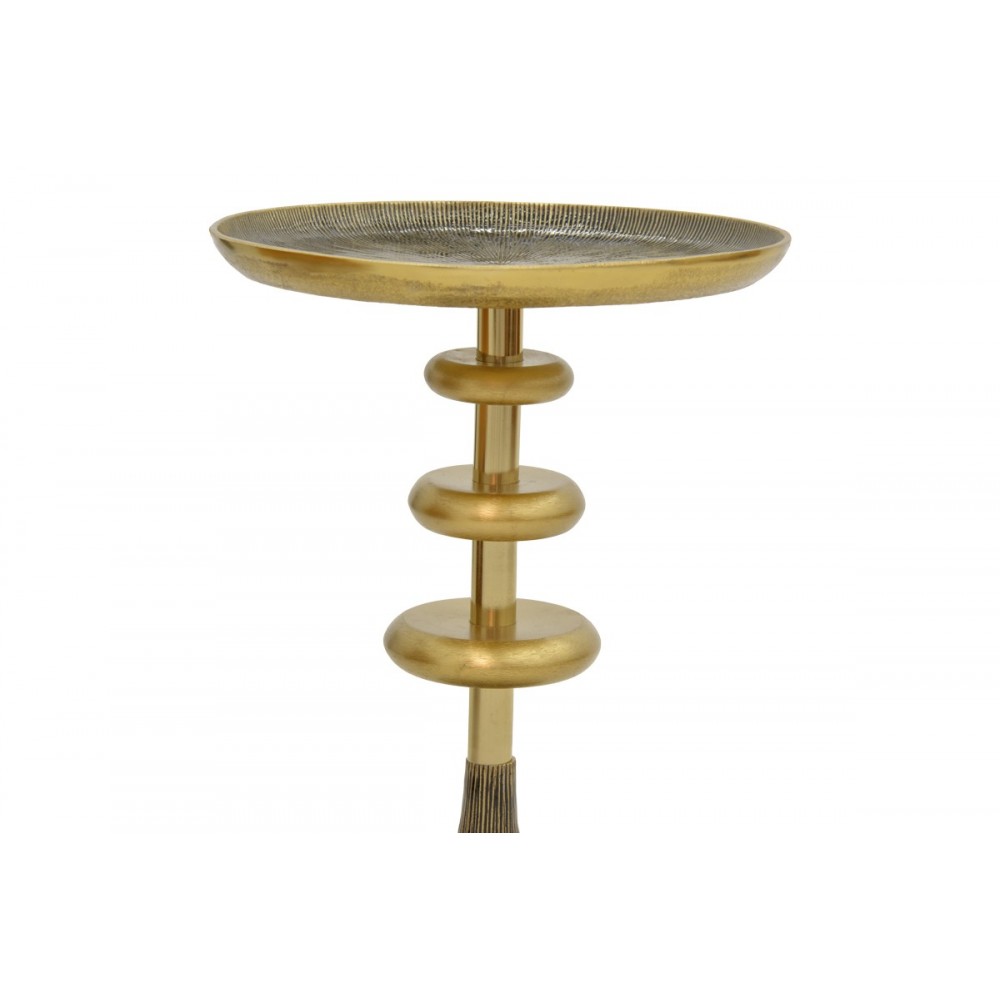 Βοηθητικό τραπέζι "TREGO" από μέταλλο σε χρυσό/μαύρο χρώμα Φ39x55