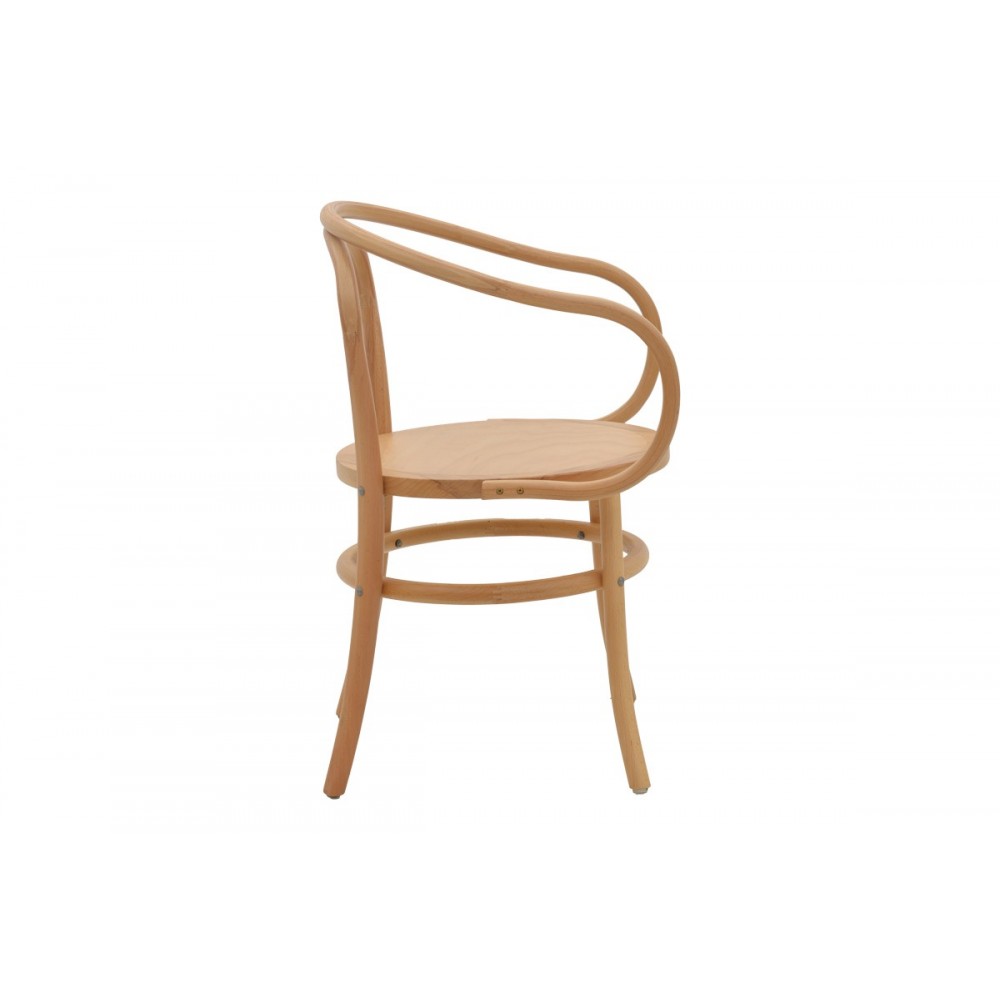 Πολυθρόνα "VERFIE" από ξύλο σε φυσικό χρώμα 55x50x83