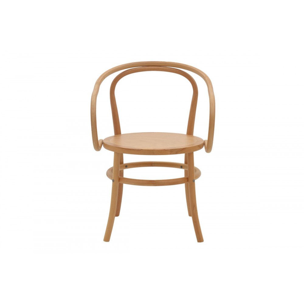 Πολυθρόνα "VERFIE" από ξύλο σε φυσικό χρώμα 55x50x83