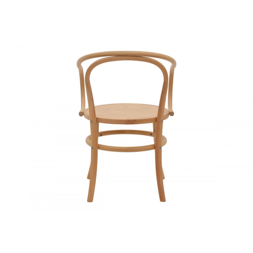 Πολυθρόνα "VERFIE" από ξύλο σε φυσικό χρώμα 55x50x83