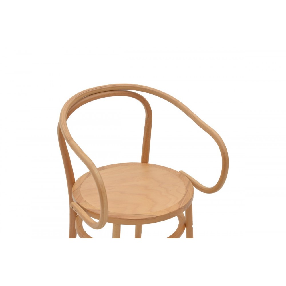 Πολυθρόνα "VERFIE" από ξύλο σε φυσικό χρώμα 55x50x83