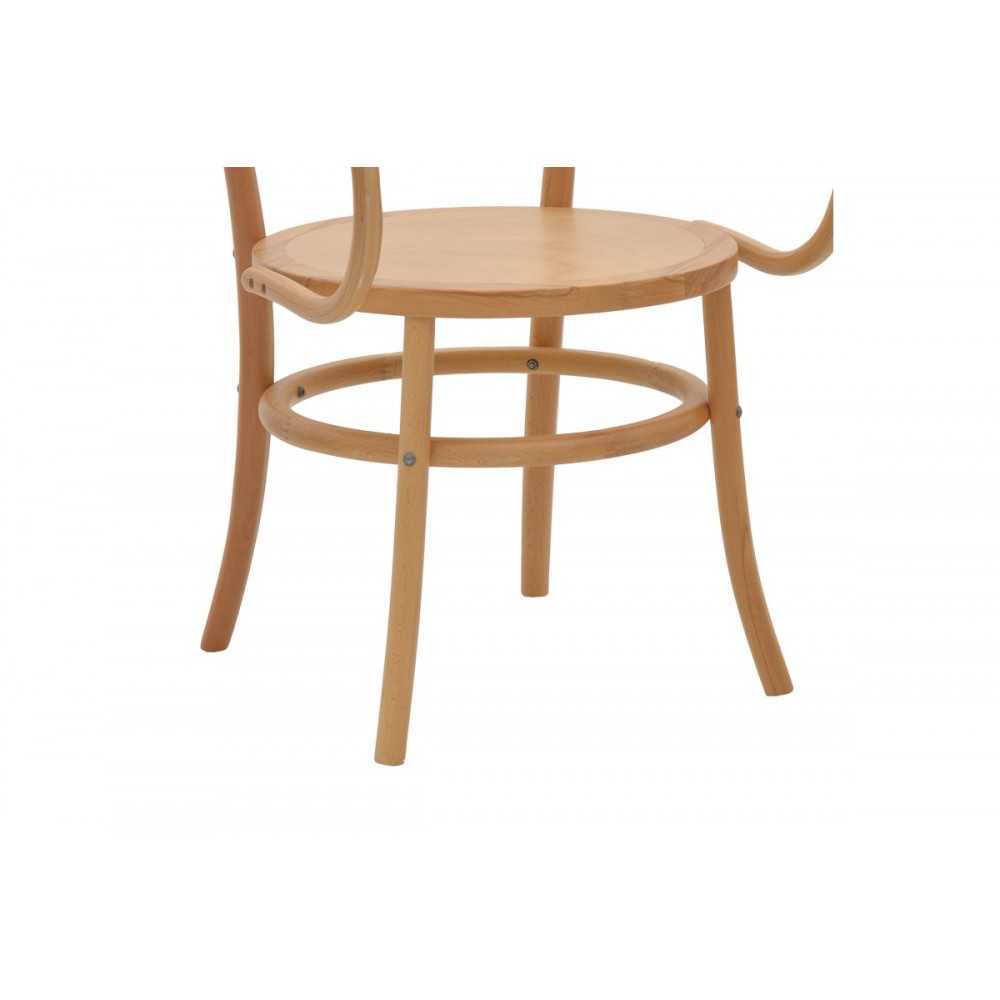 Πολυθρόνα "VERFIE" από ξύλο σε φυσικό χρώμα 55x50x83