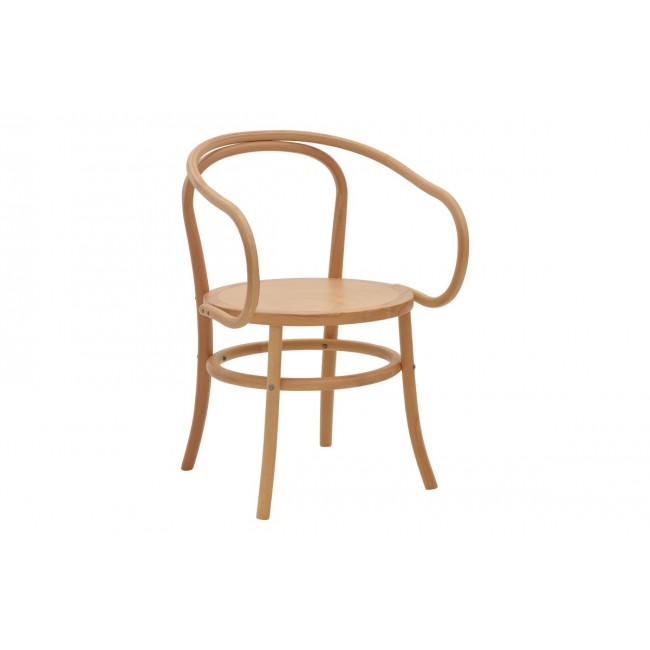 Πολυθρόνα "VERFIE" από ξύλο σε φυσικό χρώμα 55x50x83