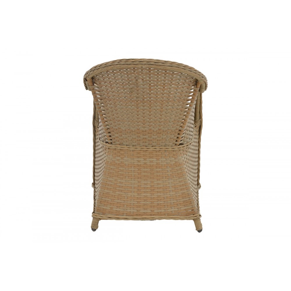 Πολυθρόνα κήπου 'HADRIAN" από rattan/textilene σε καφέ/μπεζ χρώμα 70x57x85