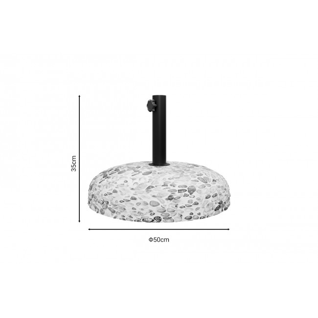 Βάση ομπρέλας "NIMBUS" από τσιμέντο ψηφιδωτή 25kg Φ50