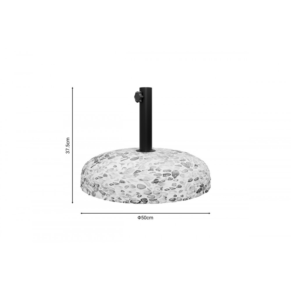 Βάση ομπρέλας "NIMBUS" από τσιμέντο ψηφιδωτή 35kg Φ50