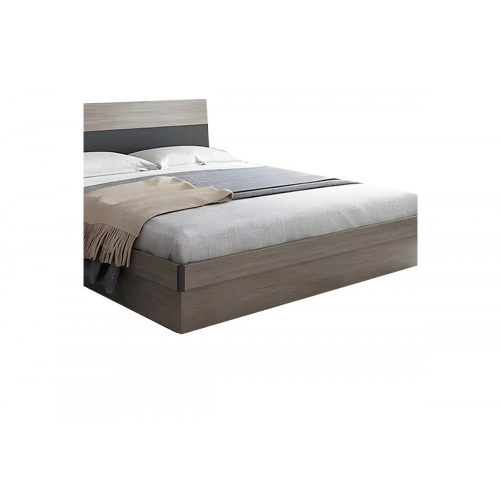 Κρεβάτι μονό "DAIZY" σε καρυδί/γκρι χρώμα 120x200