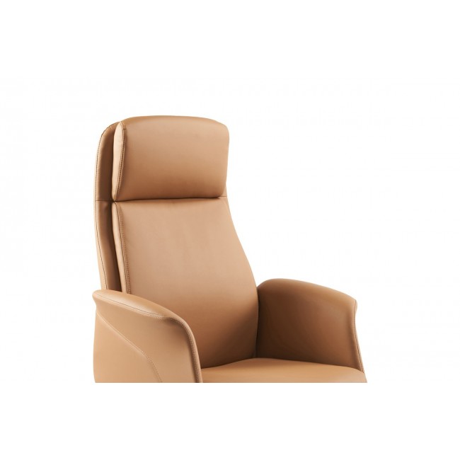 Καρέκλα γραφείου "DERJIO" από pu σε καφέ χρώμα 68x66x115