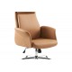 Καρέκλα γραφείου "DERJIO" από pu σε καφέ χρώμα 68x66x115