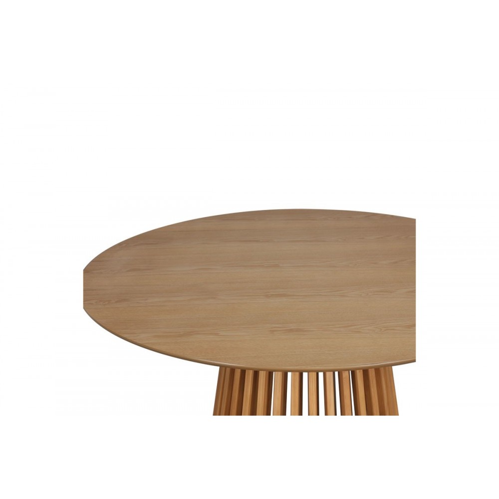 Τραπέζι "DOMONIC" σε φυσικό χρώμα Φ120x75