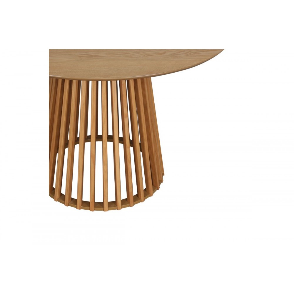 Τραπέζι "DOMONIC" σε φυσικό χρώμα Φ120x75