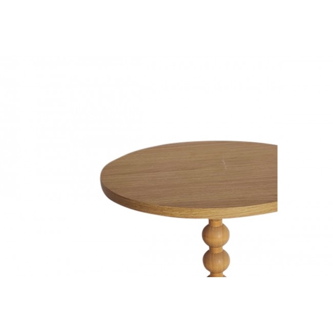 Βοηθητικό τραπέζι "SYLAR" από ξύλο σε φυσικό χρώμα Φ40x48