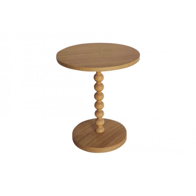 Βοηθητικό τραπέζι "SYLAR" από ξύλο σε φυσικό χρώμα Φ40x48