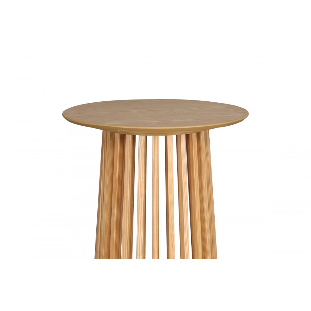 Βοηθητικό τραπέζι "FUGOL" από mdf σε φυσικό χρώμα Φ60x105