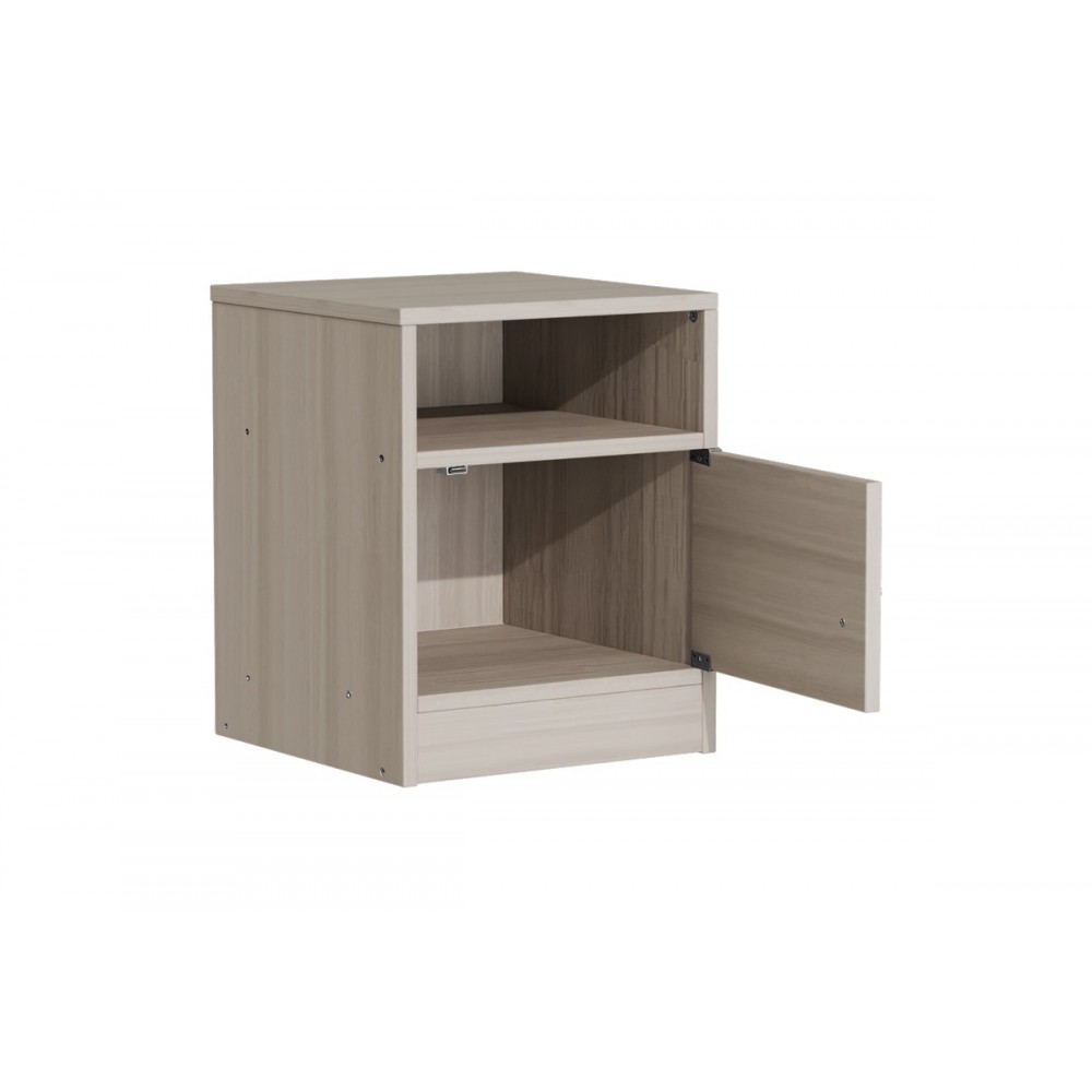 Κομοδίνο "FOLY" σε γκρι/oak χρώμα 40x40x50