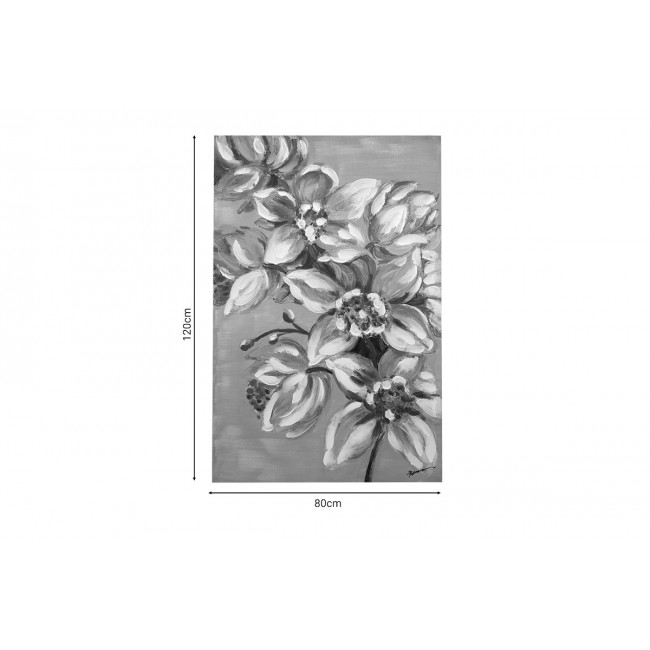 Πίνακας σε καμβά "FLOURISH I" σε μπεζ χρώμα 80x3x120