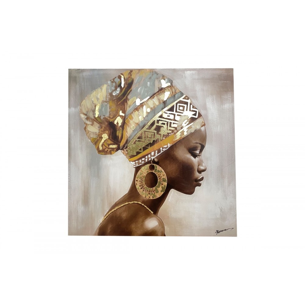 Πίνακας σε καμβά "MAYO" σε μπεζ χρώμα 70x3x70