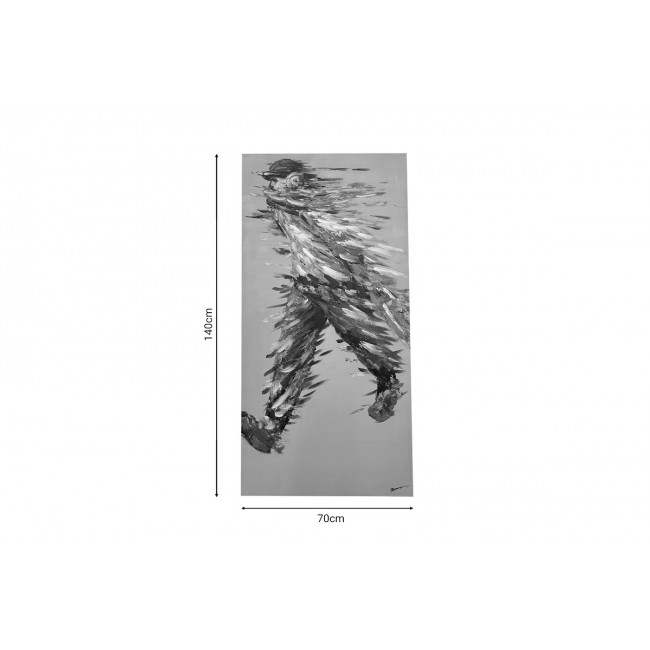 Πίνακας σε καμβά "WALKING" πολύχρωμος 70x3x140