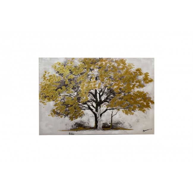 Πίνακας σε καμβά "BLAFO" σε μπεζ χρώμα 80x3x120