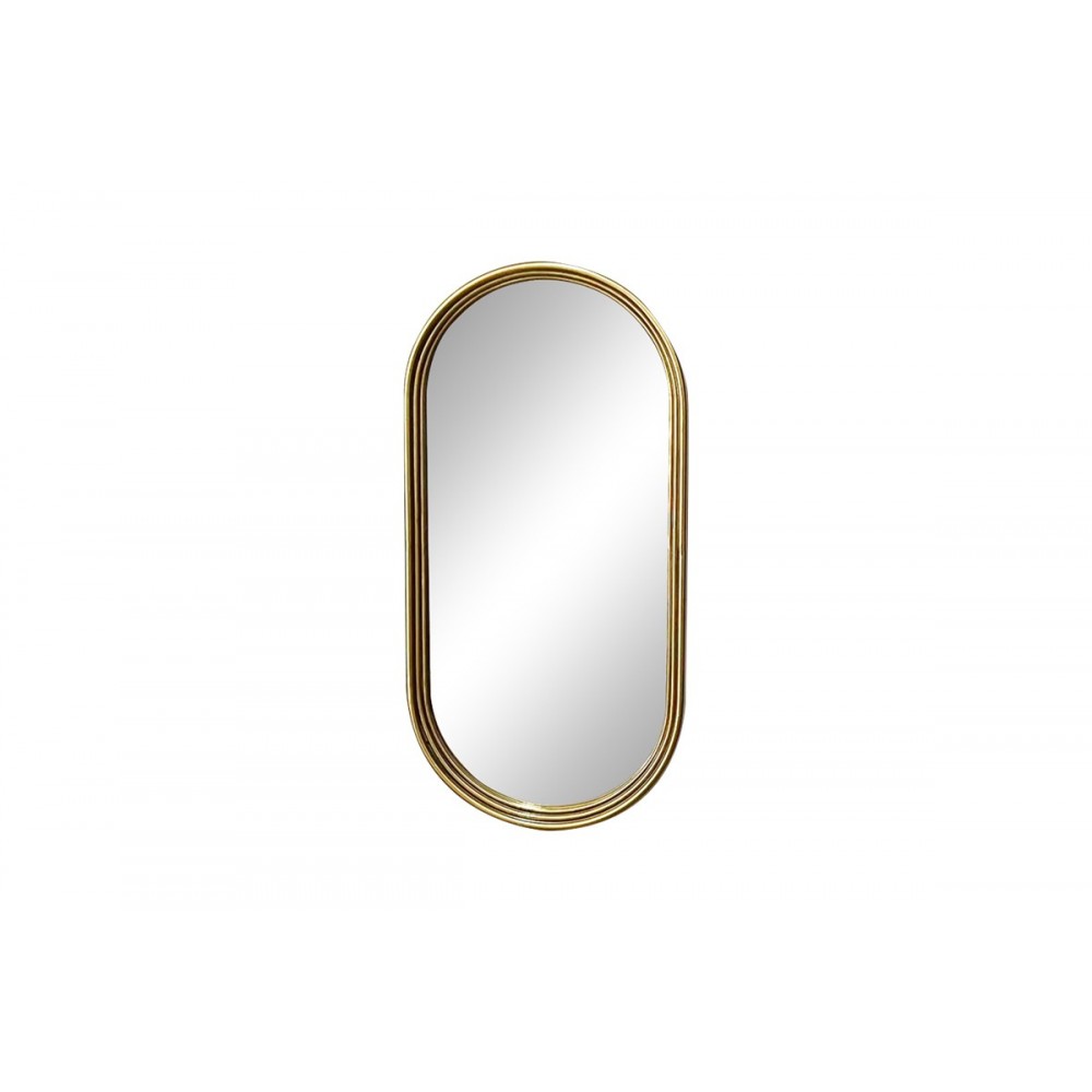 Καθρέπτης "OLYMPON" από μέταλλο σε χρυσό χρώμα 49x5x99