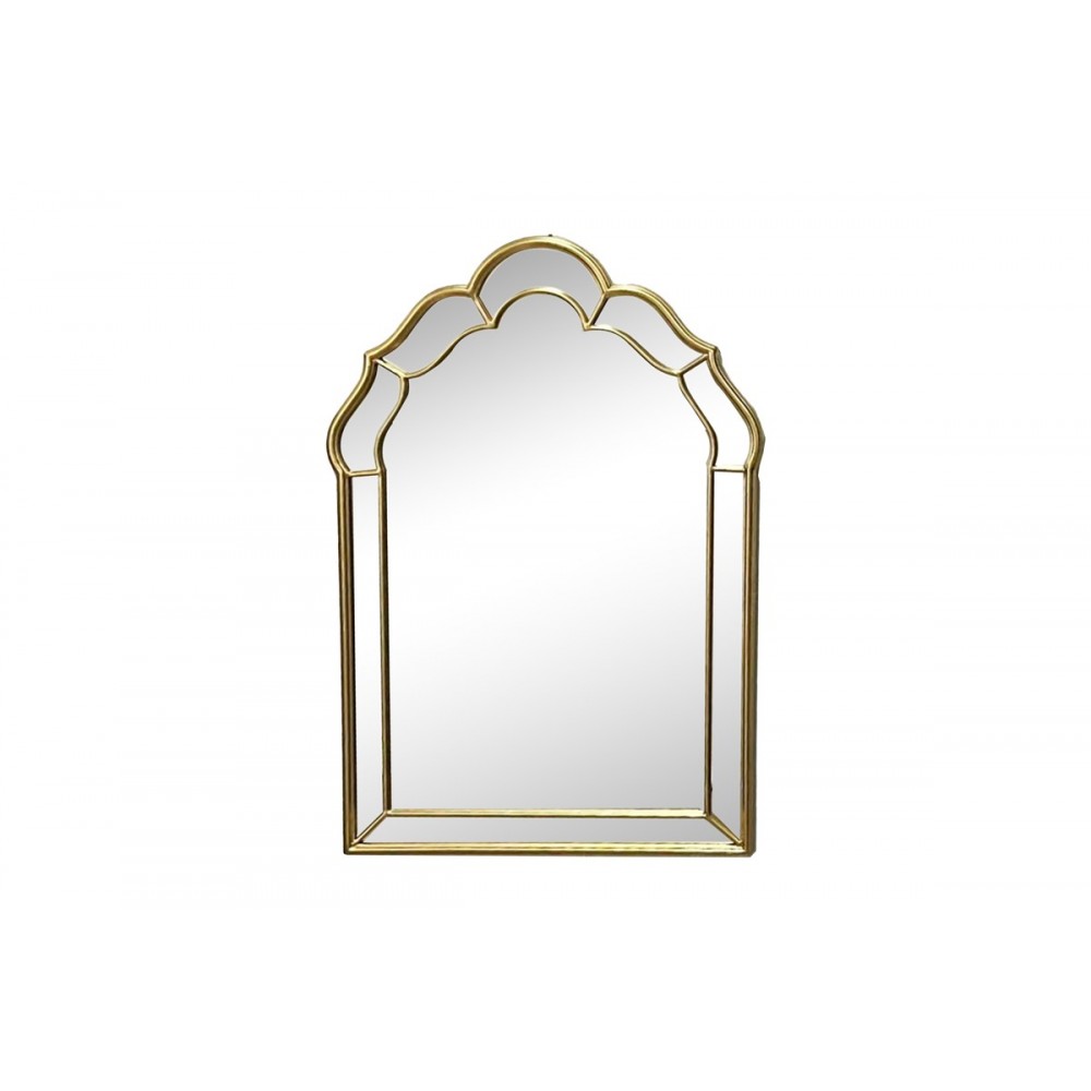 Καθρέπτης "XOTON" από μέταλλο σε χρυσό χρώμα 60x3x90