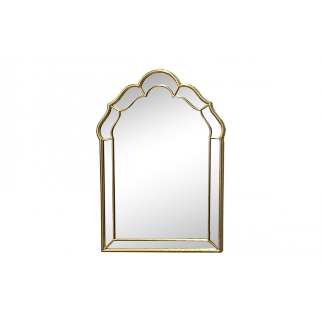 Καθρέπτης "XOTON" από μέταλλο σε χρυσό χρώμα 60x3x90