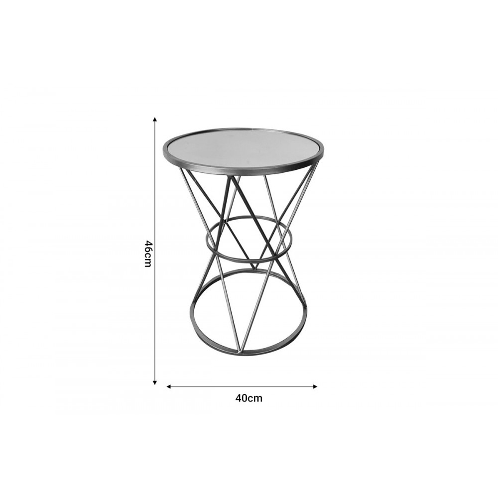 Βοηθητικό τραπέζι "VOGARTON" από μέταλλο σε χρυσό χρώμα 40x40x56