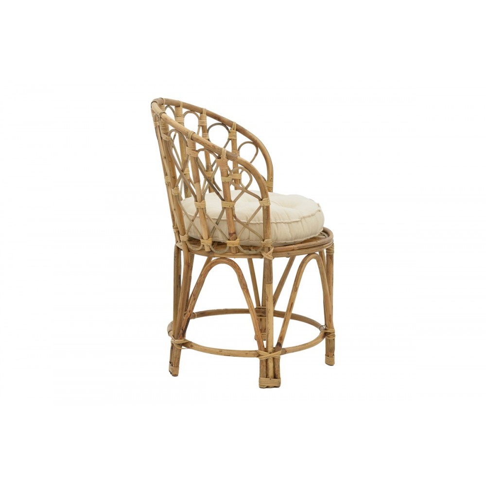 Πολυθρόνα "ROSTAN" από rattan σε φυσικό χρώμα 60x46x80