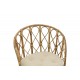 Πολυθρόνα "ROSTAN" από rattan σε φυσικό χρώμα 60x46x80