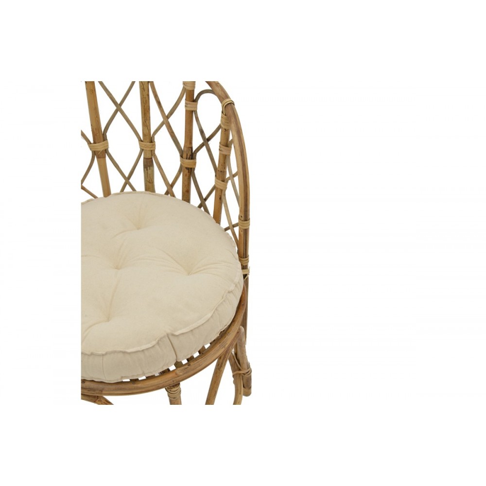 Πολυθρόνα "ROSTAN" από rattan σε φυσικό χρώμα 60x46x80