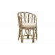 Πολυθρόνα "ROSTAN" από rattan σε φυσικό χρώμα 60x46x80