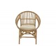 Πολυθρόνα "BLORE" από rattan σε φυσικό χρώμα 68x48x81