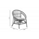 Πολυθρόνα "BLORE" από rattan σε φυσικό χρώμα 68x48x81