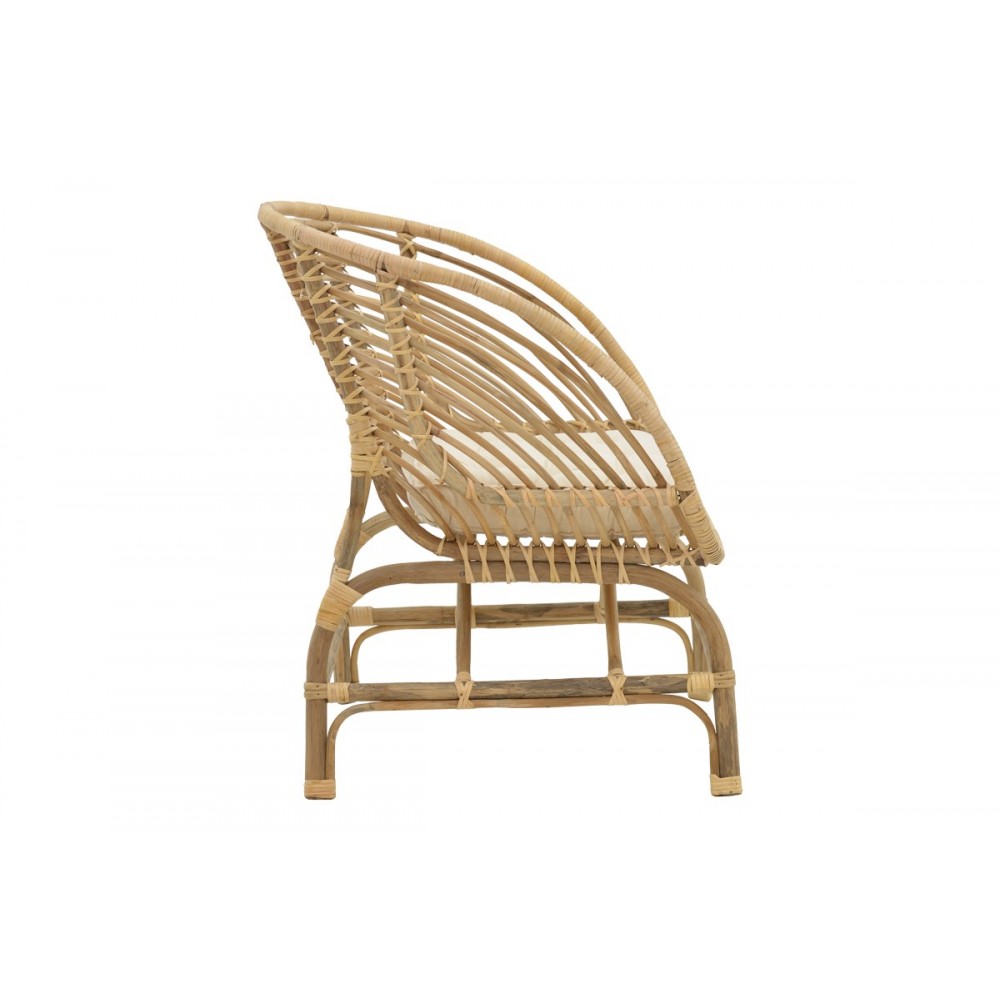 Πολυθρόνα "DIANE" από ξύλο σε φυσικό χρώμα 71x46x80