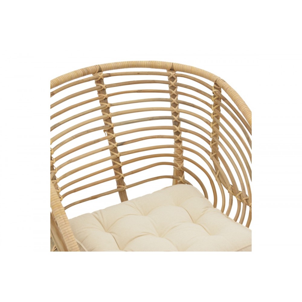 Πολυθρόνα "DIANE" από ξύλο σε φυσικό χρώμα 71x46x80