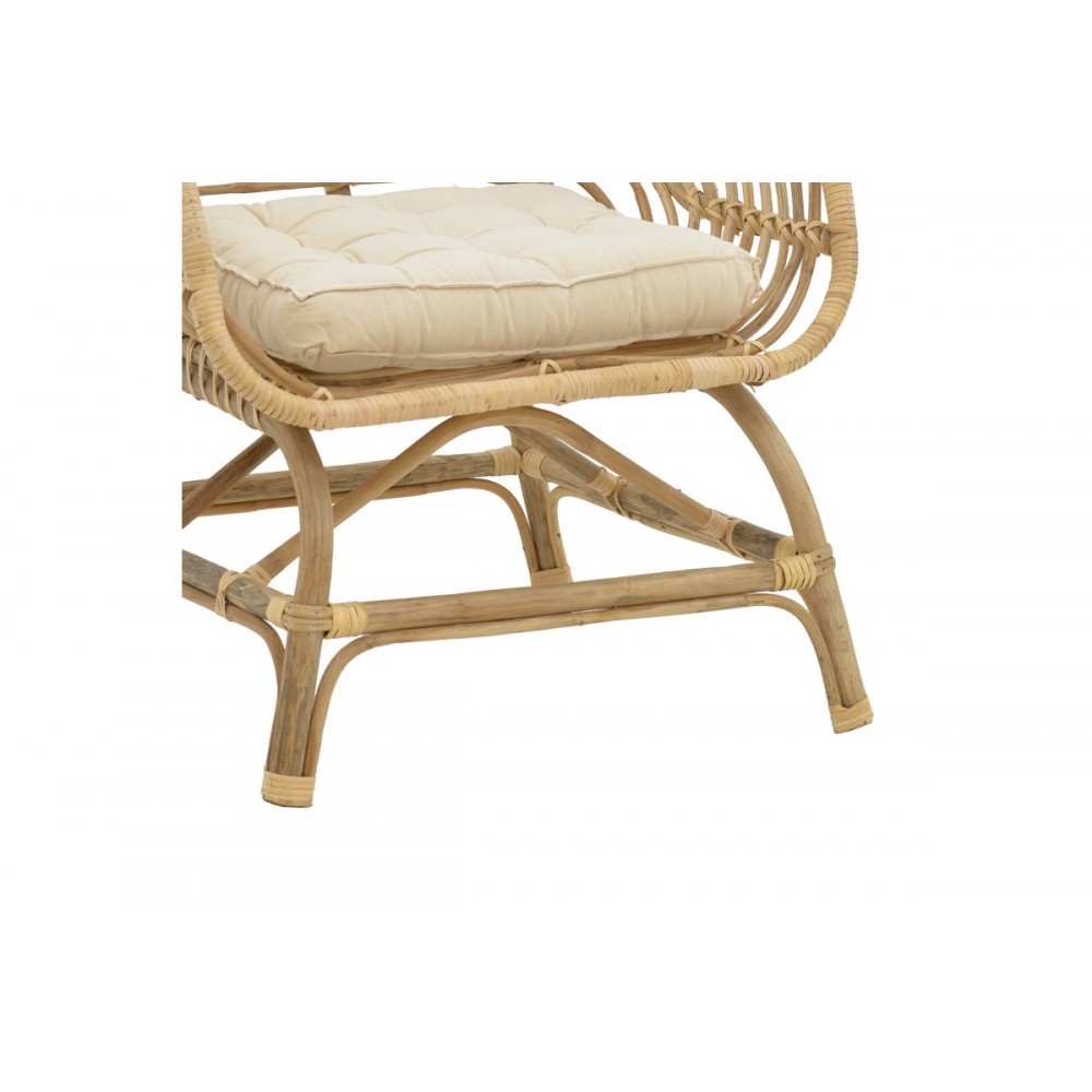 Πολυθρόνα "DIANE" από ξύλο σε φυσικό χρώμα 71x46x80