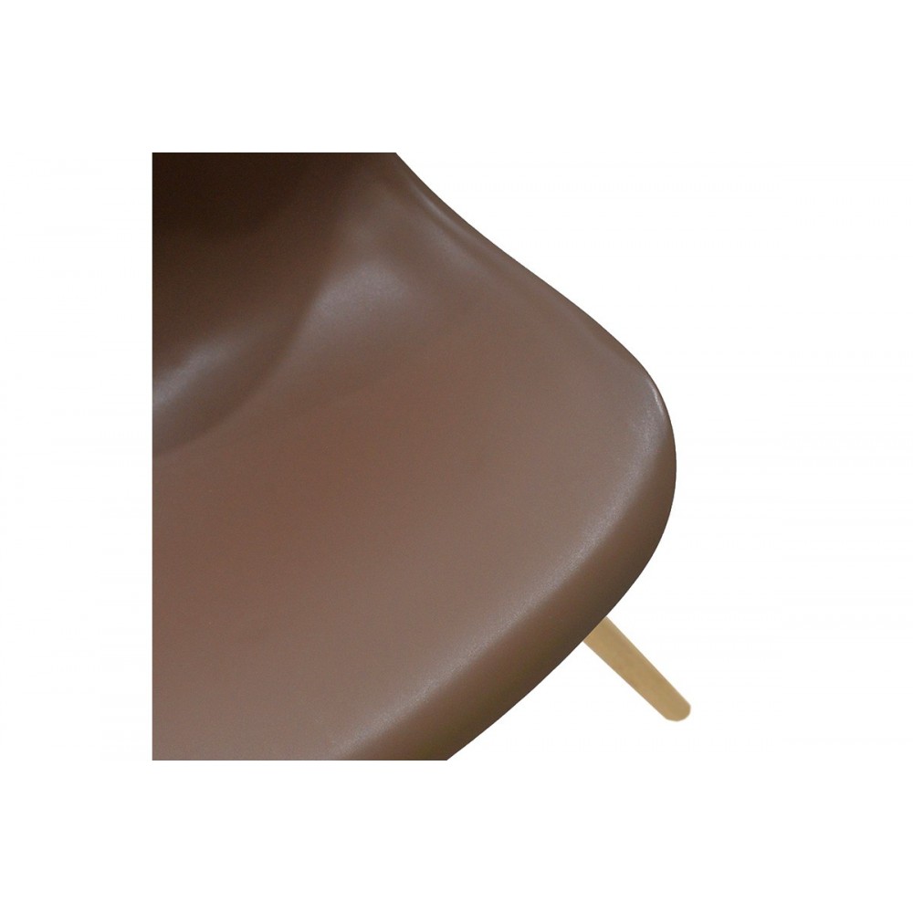 Καρέκλα "JULITA" από pp σε καφέ/φυσικό χρώμα 46x50x82