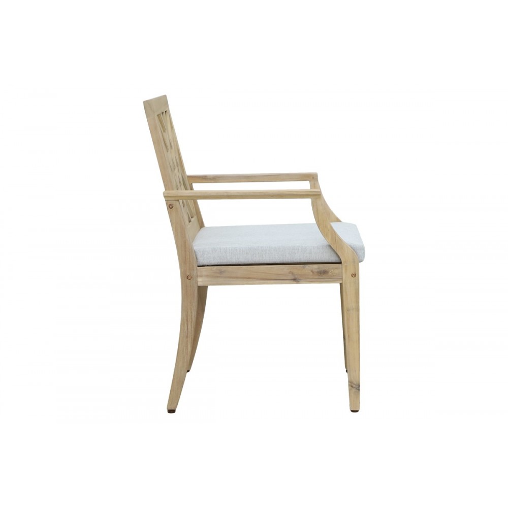 Καρέκλα "BOLEN" από ξύλο/ύφασμα σε φυσικό/μπεζ χρώμα 59x63.2x89.9