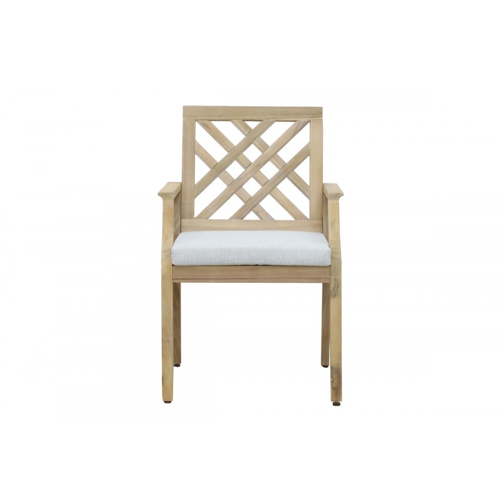 Καρέκλα "BOLEN" από ξύλο/ύφασμα σε φυσικό/μπεζ χρώμα 59x63.2x89.9