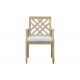 Καρέκλα "BOLEN" από ξύλο/ύφασμα σε φυσικό/μπεζ χρώμα 59x63.2x89.9