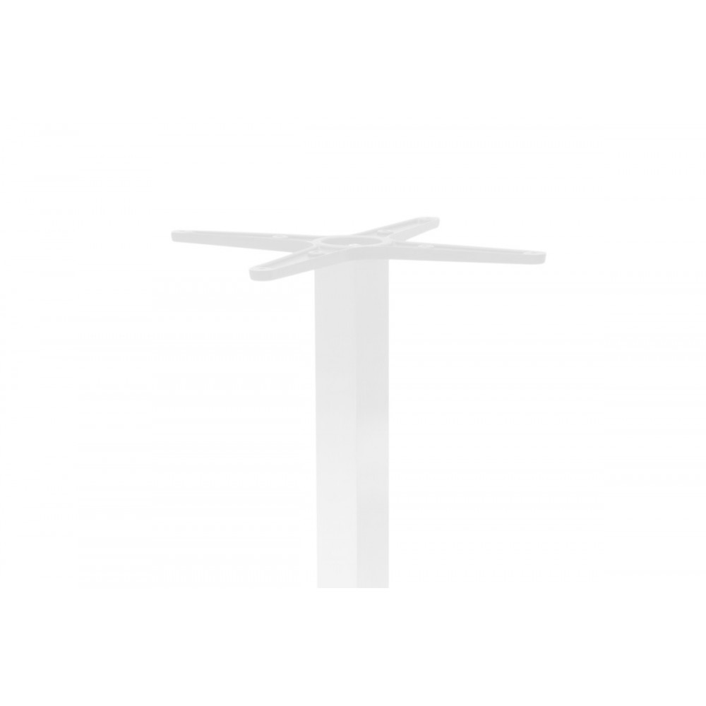 Βάση τραπεζιού bar "STOFAN" από μέταλλο σε λευκό χρώμα 45x45x108