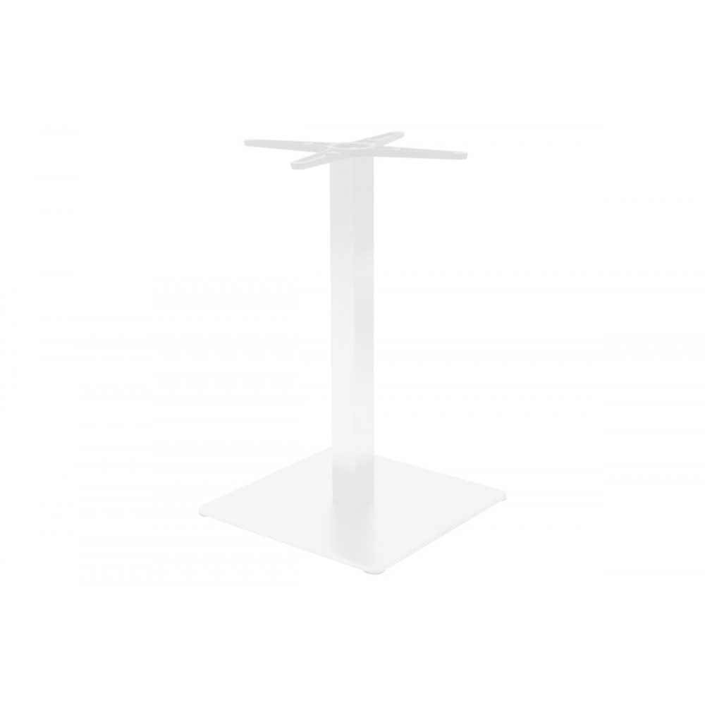 Βάση τραπεζιού bar "STOFAN" από μέταλλο σε λευκό χρώμα 45x45x108