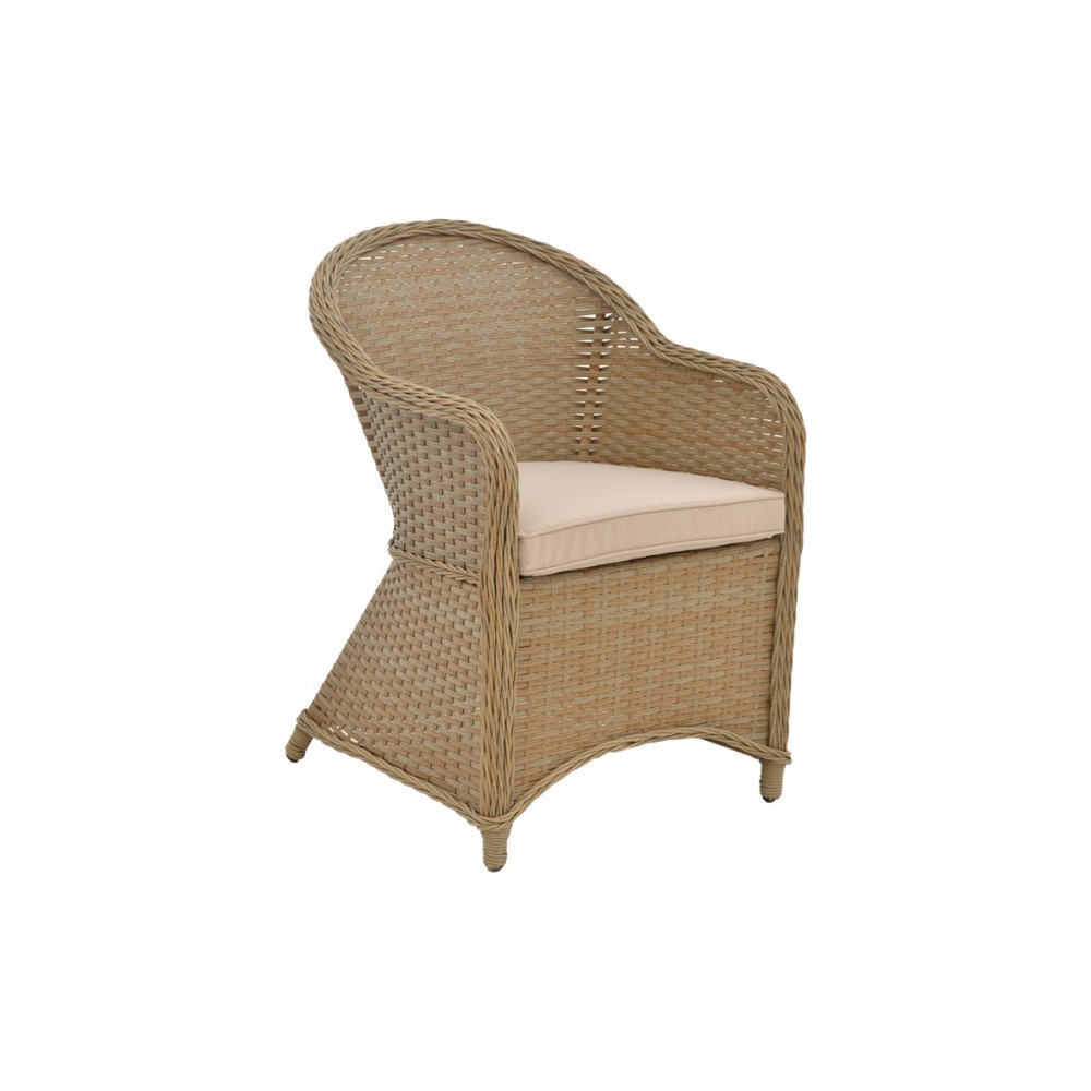 Tραπεζαρία 7τμχ "HADRIAN-KEIR" από rattan/αλουμίνιο σε καφέ χρώμα 180x90x72