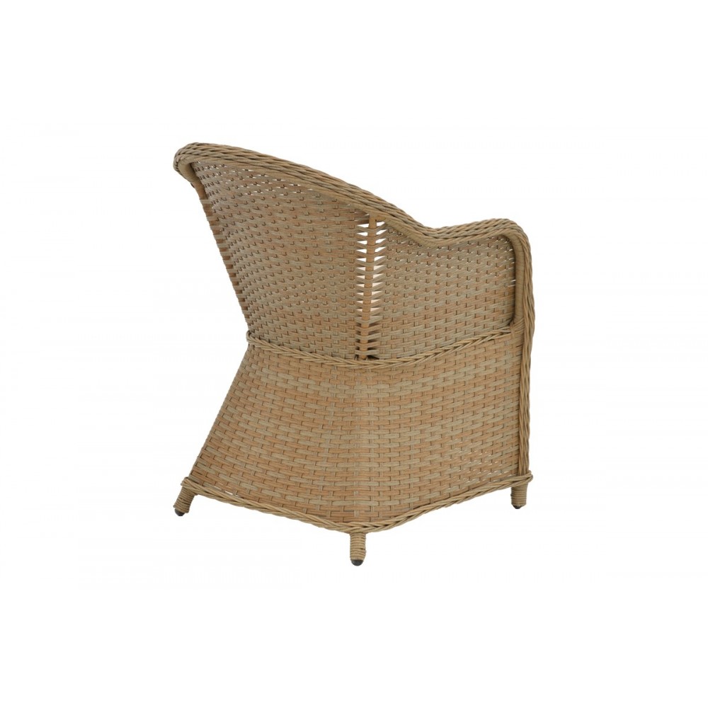 Tραπεζαρία 7τμχ "HADRIAN-KEIR" από rattan/αλουμίνιο σε καφέ χρώμα 180x90x72