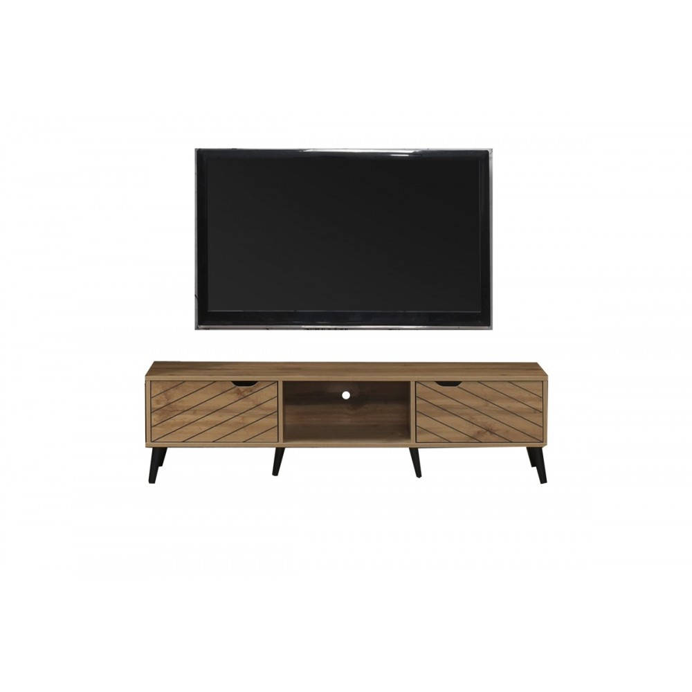 Έπιπλο τηλεόρασης "THELMA" σε σονόμα χρώμα 150x40x41.6