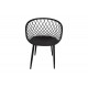 Πολυθρόνα "EZRA" από pp/μέταλλο σε μαύρο χρώμα 62x42x82