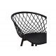 Πολυθρόνα "EZRA" από pp/μέταλλο σε μαύρο χρώμα 62x42x82