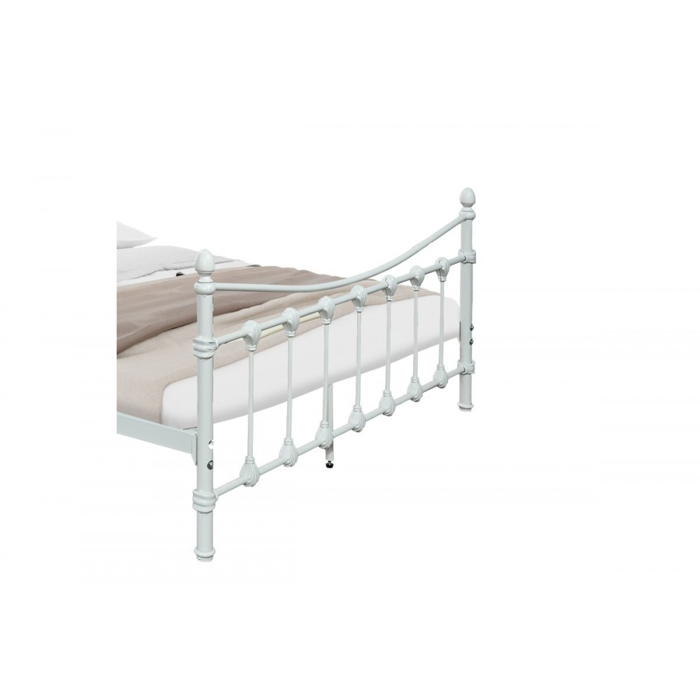 Κρεβάτι "BEOWULF" από μέταλλο σε λευκό χρώμα 140x190x102