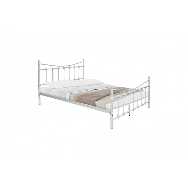 Κρεβάτι "BEOWULF" από μέταλλο σε λευκό χρώμα 140x190x102
